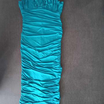 Shein plava nabrana haljina