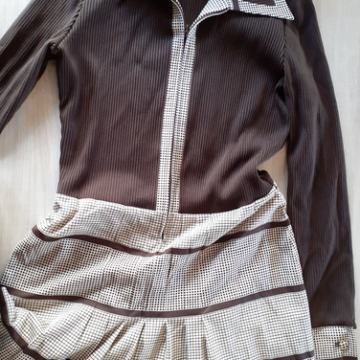 Smeđa vintage haljina br. S