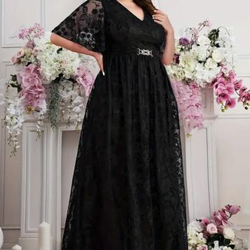 Svečana crna haljina, 54 vel.