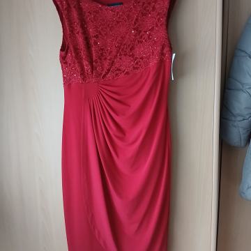 Svečana crvena haljina L/ XL ( s etiketom)