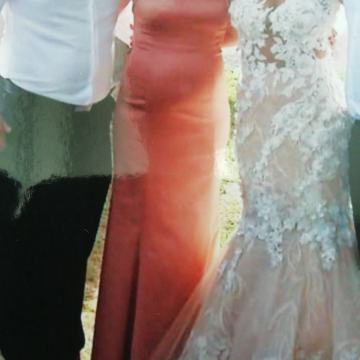 Svečana duga haljina sa čipkom - AKCIJA