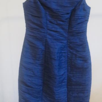 Svečana plava haljina od šantung svile, vel 40