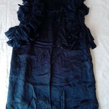 2+1 gratis! Nova svilena tamnoplava "Mango" haljina, vel. 40