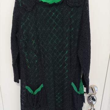 tamnoplava-zelena haljina 44/46