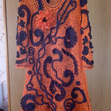 heklana haljina unikat