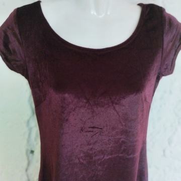 Vinski crvena plišana haljina