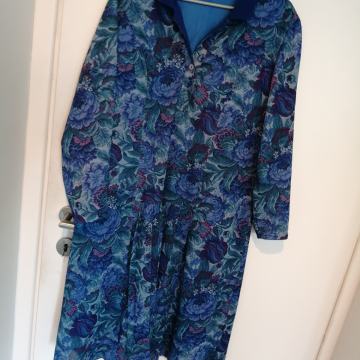 VINTAGE CVJETNA PLAVA HALJINA