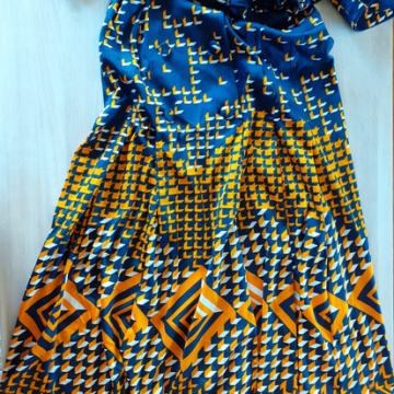 Vintage haljina geometrijskog uzorka br. S