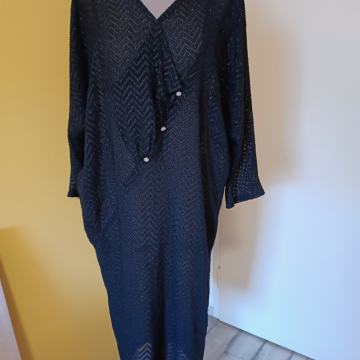 VINTAGE SJAJNA HALJINA S CIK-CAK UZORKOM 44/46