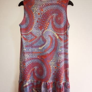 Vintage točkasta haljina bez rukava