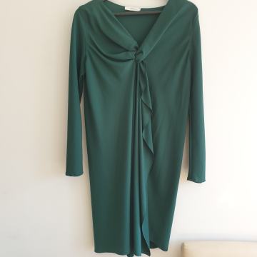 Vintage zelena Merci haljina, elegantni kroj, vel. 44