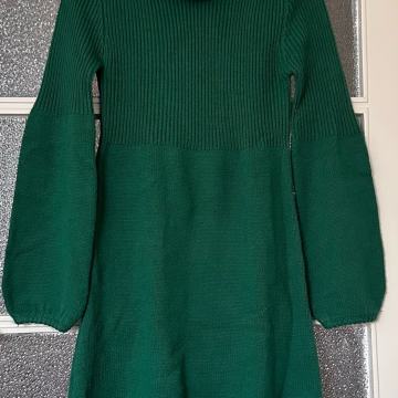 Vunena haljina s rol kragnom