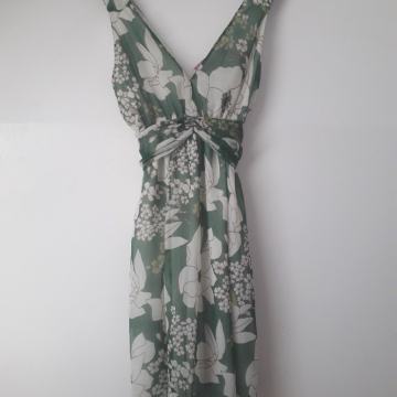 Zelena haljina floral cvjetni print 38 40