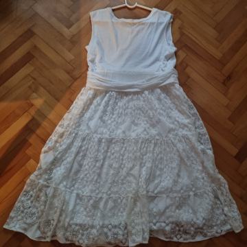 Ženska haljina bijela pamučna vel M