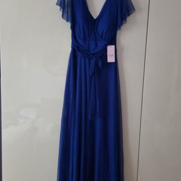 Ženska plava duža haljina nova vel M