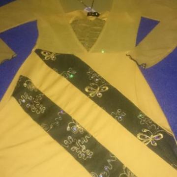 NOVA ŽUTA HALJINA BR. 18 APLIKACIJE HALJINA XS