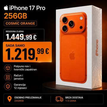 Apple iPhone 17 Pro 256GB Cosmic Orange | NOVO, Garancija, Račun