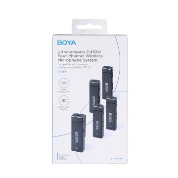Boya W4, Ultracompact Wireless Microphone System (4TX+1RX)