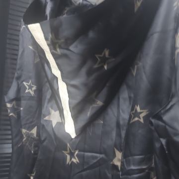 Crna satenska haljina sa zlatni zvijezdama, ručno šivana, 10 eur