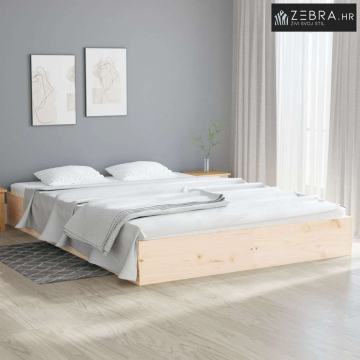 Okvir kreveta bez madraca 160 x 200 cm od masivnog drva - Prirodna 160