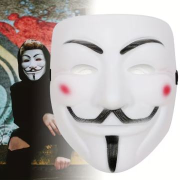 Set od 3 maske za lice anonimnog muškarca - izrađene od PVC-a