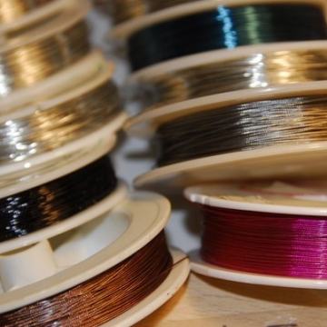 Žica za izradu nakita , ukrasna žica 15 rola , silikonski konac