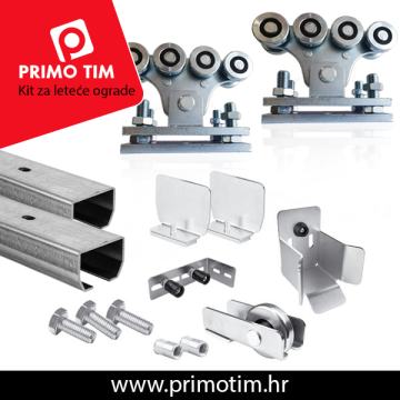 Kit za samonosivu konzolnu leteću kliznu ogradu kapiju portun