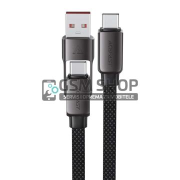 ACEFAST C13-05 USB-C na USB-C kabel s USB-A adapterom 0.2m