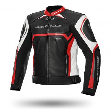 Kožna motoristička jakna SPYKE Jerez Evo Red