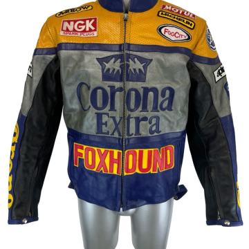 Vintage kožna moto jakna Corona extra racing
