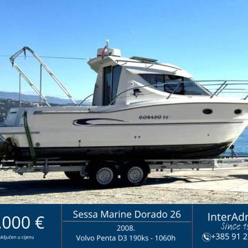 Sessa Marine Dorado 26’ + Volvo Penta D3 (190KS)