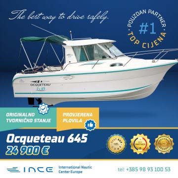 OCQUETEAU 645, VOLVO 90, BIMINI, E WINCH, GPS - INCE