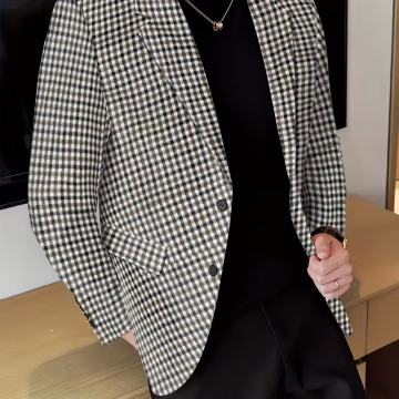 Muški jesensko-zimsko ležerni sako s uzorkom kopitara