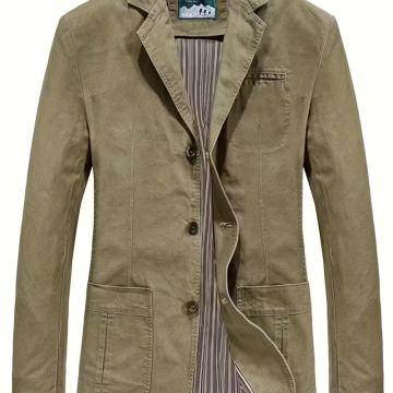 Muški ležerni radni sako - Lagani jednoredni kaput s reverima