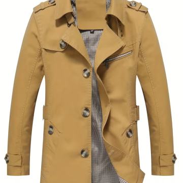 Muški tvid mekani sako s ovratnikom i višestrukim kopčanjem