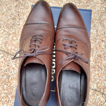 Kožne smeđe svečane muške cipele