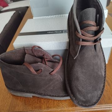 MUŠKE CIPELE, GLEŽNJAČE br. 42 KOŽNE, SMEĐE