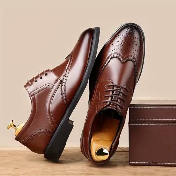 Muške svestrane elegantne cipele - Brogue Oxford s vezicama
