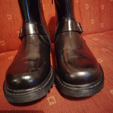 CAT Caterpillar muške gležnjače motorističke kožne crne br 41