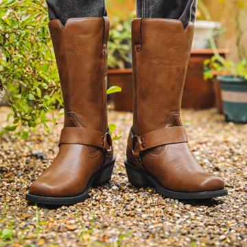 Muške kaubojske čizme - čizme za motocikle, muške čizme s remenčićima