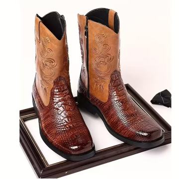 Muške visoke čizme s reljefnim uzorkom