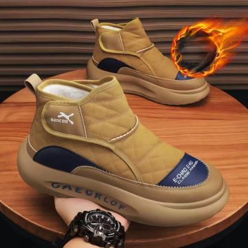 Muške visoke zimske čizme s plišanom podstavom