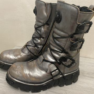 NEW ROCK VINTAGE, SREBRNE, MUŠKE ČIZME, 45