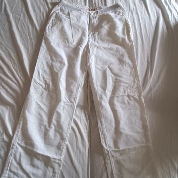 Eyed bijele muške pamuk lan hlače veličina 50