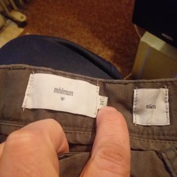 HLAČE MINIMUM SLIM VELIČINA 31 SIVOMASLINASTE