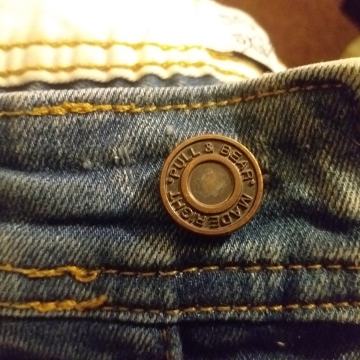 HLAČE TRAPERICE JEANS PULL & BEAR SKINNY VELIČINA 42 PLAVE