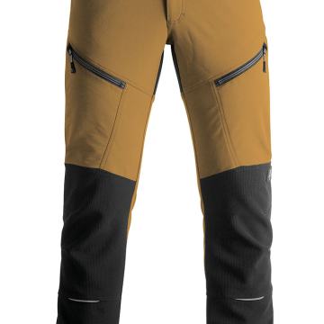 HLAČE VERTICAL TROUSERS OCHRE/CRNO