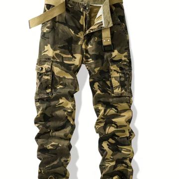 Muške maskirne cargo hlače s elegantnim dizajnom s više džepova