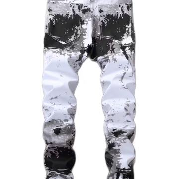 Muške streetwear hlače od imitacije trapera s kamuflažnim printom