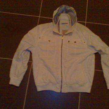 ANGELO LITRICO MUŠKA BIJELA JAKNA SA RAJFEŠLUSOM I KAPULJAČOM